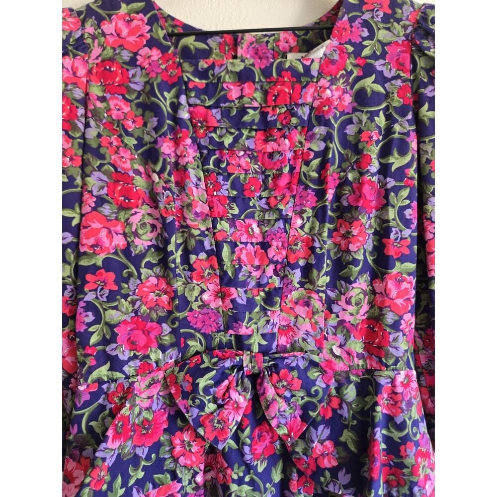Lanz Originals 80s Pink Floral Maxi Dress Cottage Prairie Grandma Garden Party S - Picture 7 of 11